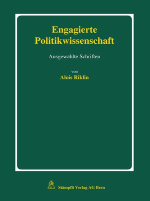 cover image of Engagierte Politikwissenschaft